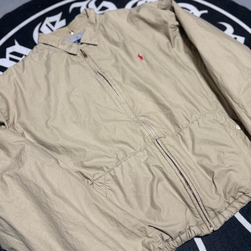 Tan Cream Polo Ralph Lauren Harrington Bomber Jacket